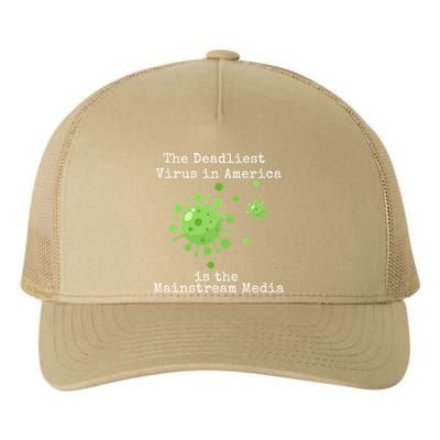 Fake News Media Anti Woke Conservative Yupoong Adult 5-Panel Trucker Hat