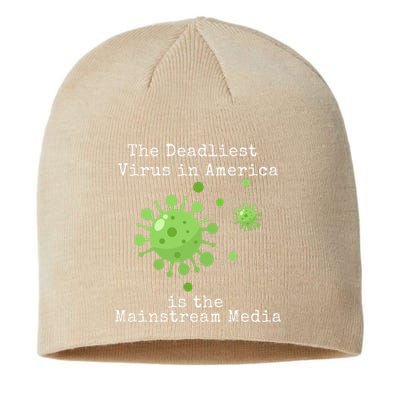 Fake News Media Anti Woke Conservative Sustainable Beanie