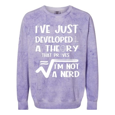 Funny Nerdy Math Colorblast Crewneck Sweatshirt