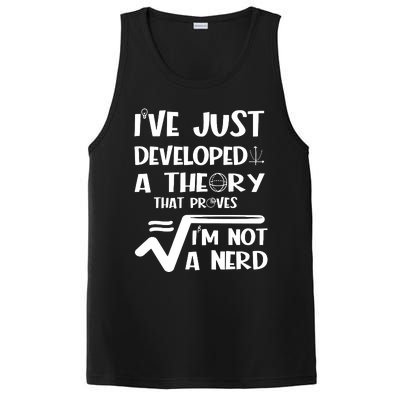 Funny Nerdy Math PosiCharge Competitor Tank