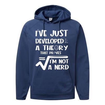 Funny Nerdy Math Performance Fleece Hoodie