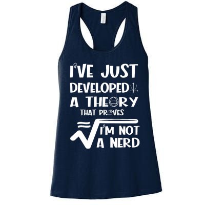 Funny Nerdy Math Women's Racerback Tank