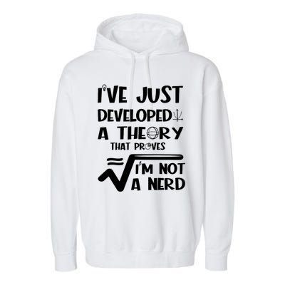 Funny Nerdy Math Garment-Dyed Fleece Hoodie