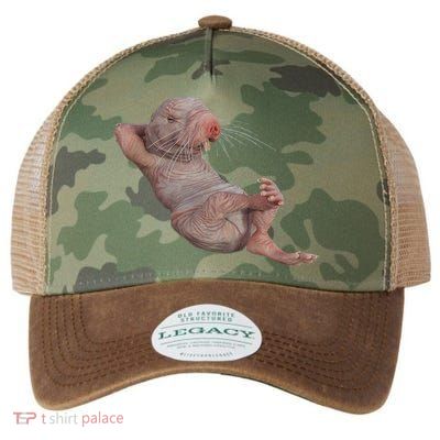 Funny Naked Mole Rat Zookeeper Safari Animal Lover Mole Rat Legacy Tie Dye Trucker Hat