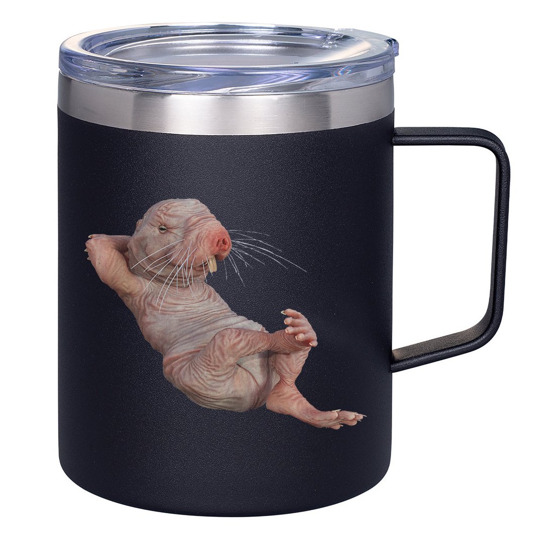 Funny Naked Mole Rat Zookeeper Safari Animal Lover Mole Rat 12oz Stainless Steel Coffee Mug