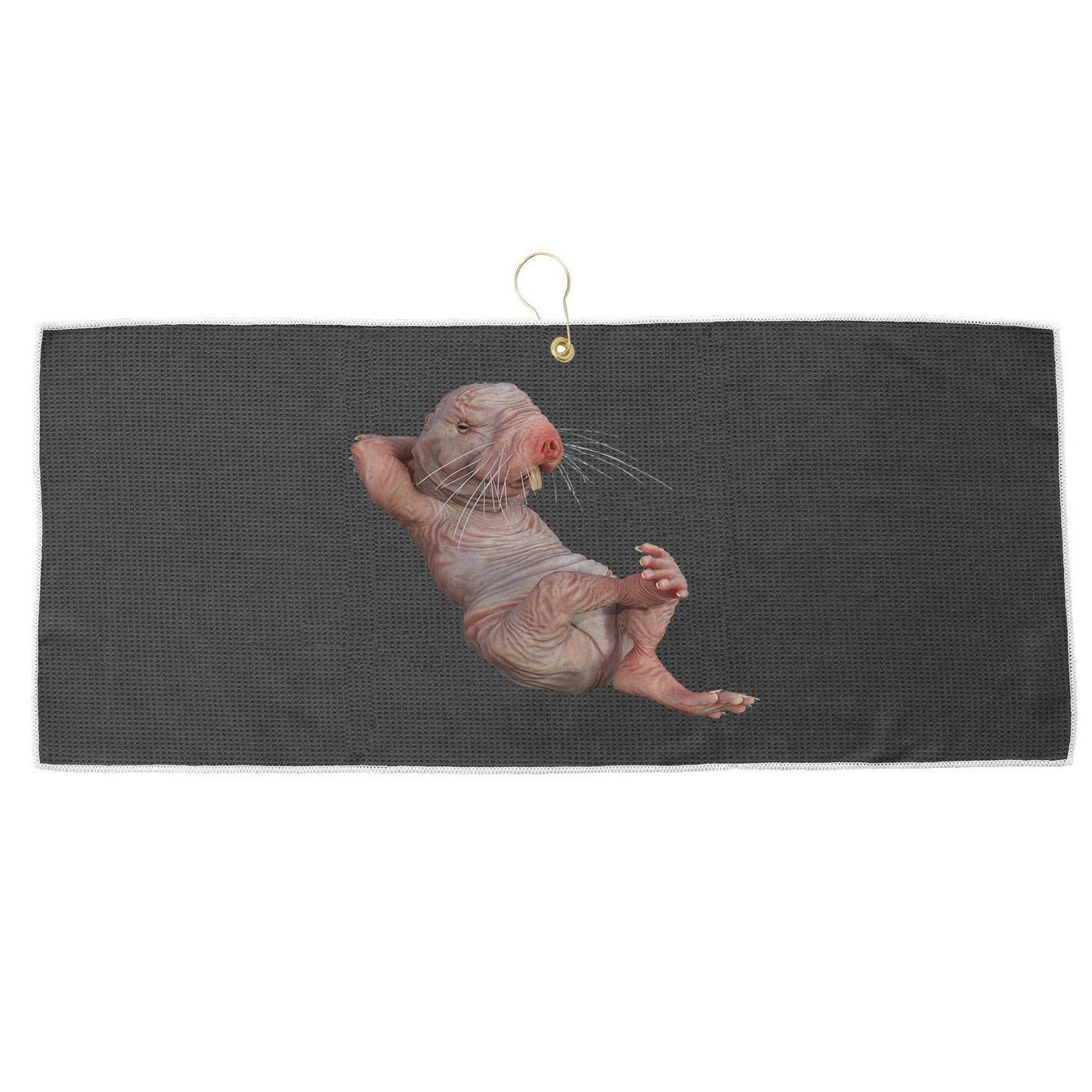 Funny Naked Mole Rat Zookeeper Safari Animal Lover Mole Rat Large Microfiber Waffle Golf Towel