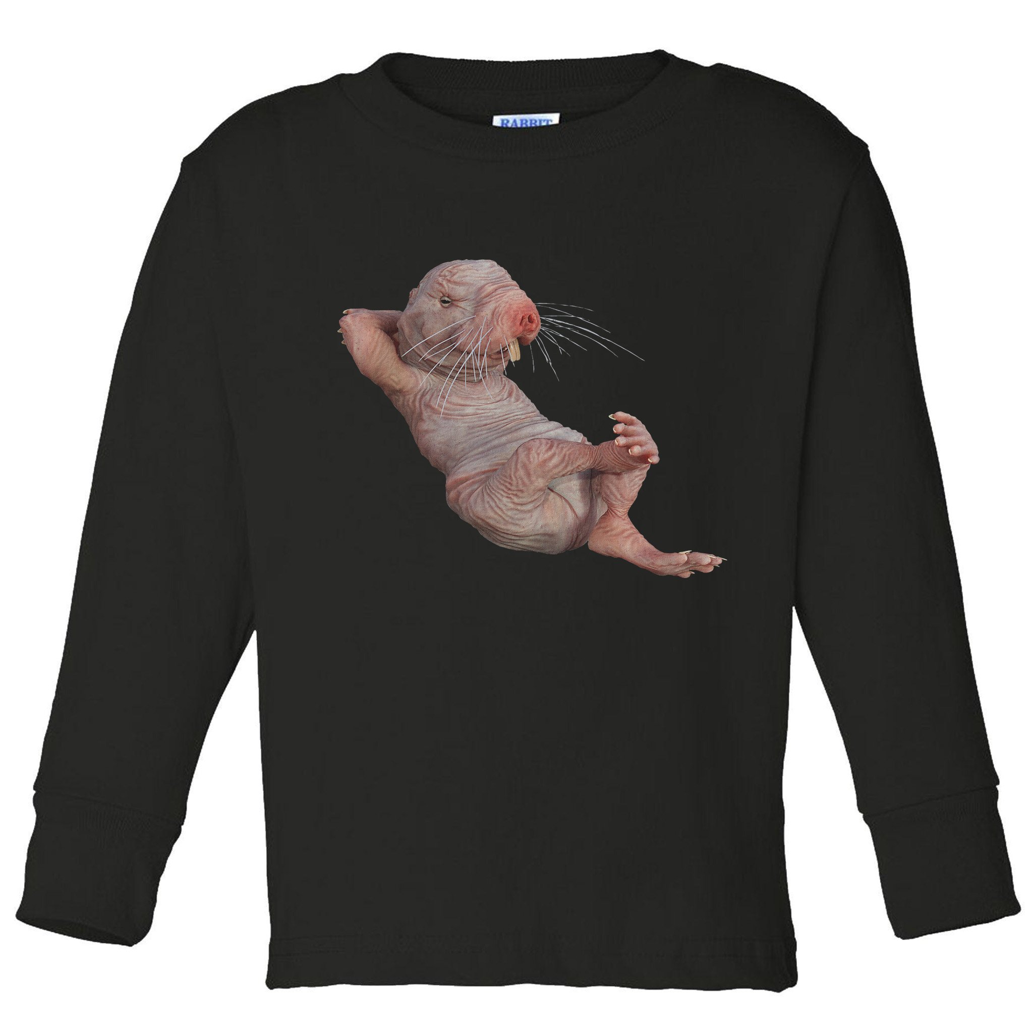 Funny Naked Mole Rat Zookeeper Safari Animal Lover Mole Rat Toddler Long Sleeve Shirt