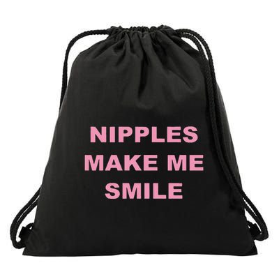 Funny Nipples Make Me Smile Drawstring Bag