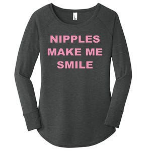 Funny Nipples Make Me Smile Women's Perfect Tri Tunic Long Sleeve Shirt