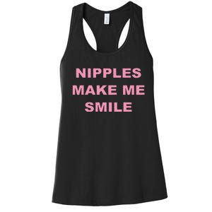 Funny Nipples Make Me Smile Women's Racerback Tank