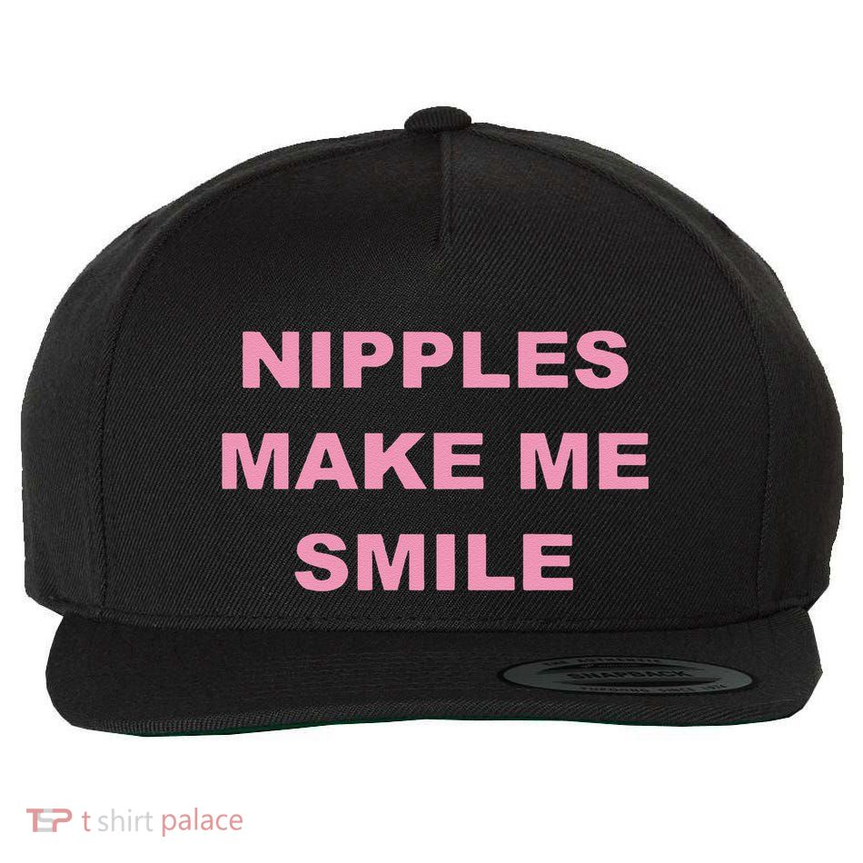 Funny Nipples Make Me Smile Wool Snapback Cap