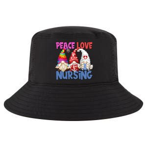 Funny Nurse Mom Stethoscope Hippie Gnomes Peace Love Nursing Gift Cool Comfort Performance Bucket Hat