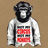 Funny Not My C.ircus Not My Monkeys Weird Fun Sayings Cotton Canvas Backpack