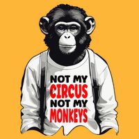 Funny Not My C.ircus Not My Monkeys Weird Fun Sayings Pom Pom 12in Knit Beanie