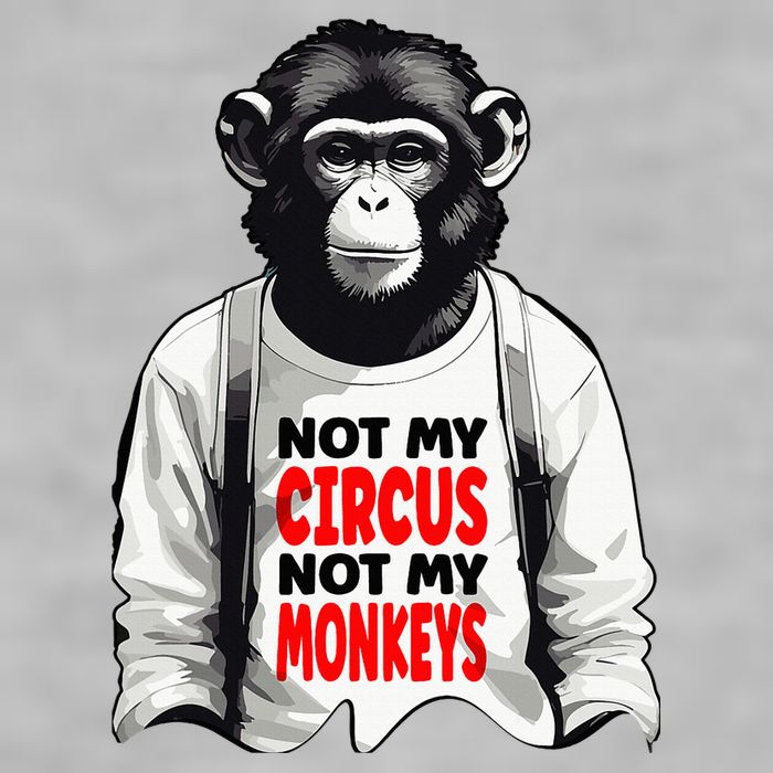 Funny Not My C.ircus Not My Monkeys Weird Fun Sayings Ladies PosiCharge Tri-Blend Wicking Tank