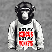 Funny Not My C.ircus Not My Monkeys Weird Fun Sayings 7-Panel Snapback Hat