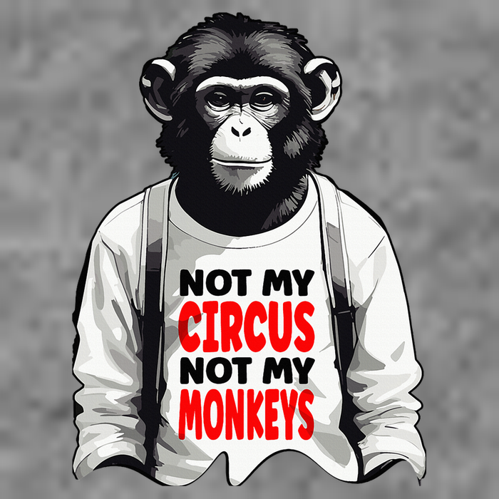 Funny Not My C.ircus Not My Monkeys Weird Fun Sayings 7-Panel Snapback Hat