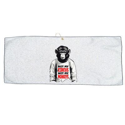 Funny Not My C.ircus Not My Monkeys Weird Fun Sayings Large Microfiber Waffle Golf Towel