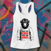 Funny Not My C.ircus Not My Monkeys Weird Fun Sayings Womens Tank Top