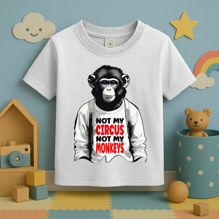 Funny Not My C.ircus Not My Monkeys Weird Fun Sayings Toddler T-Shirt