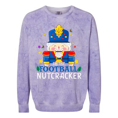 Football Nutcracker Matching Family Group Christmas Party Pj Colorblast Crewneck Sweatshirt