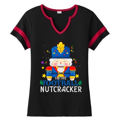 Football Nutcracker Matching Family Group Christmas Party Pj Ladies Halftime Notch Neck Tee