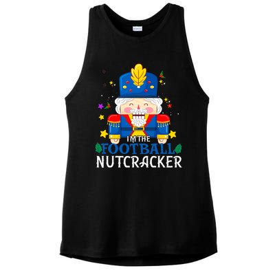 Football Nutcracker Matching Family Group Christmas Party Pj Ladies PosiCharge Tri-Blend Wicking Tank