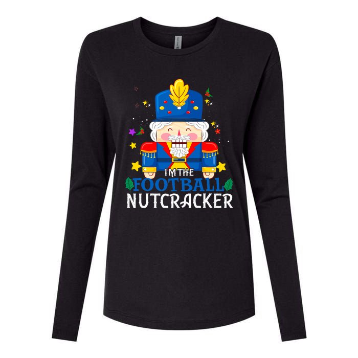 Football Nutcracker Matching Family Group Christmas Party Pj Womens Cotton Relaxed Long Sleeve T-Shirt