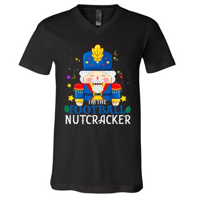 Football Nutcracker Matching Family Group Christmas Party Pj V-Neck T-Shirt