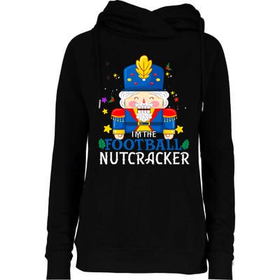 Football Nutcracker Matching Family Group Christmas Party Pj Womens Funnel Neck Pullover Hood