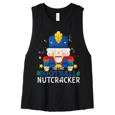 Football Nutcracker Matching Family Group Christmas Party Pj Women's Racerback Cropped Tank