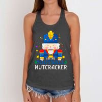 Football Nutcracker Matching Family Group Christmas Party Pj Women's Knotted Racerback Tank