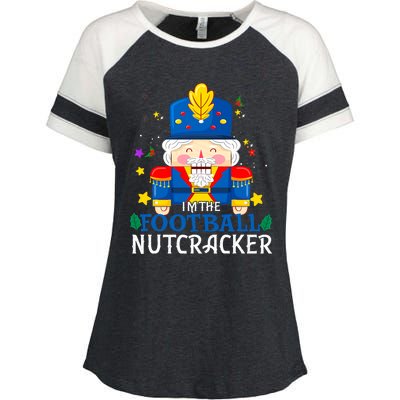 Football Nutcracker Matching Family Group Christmas Party Pj Enza Ladies Jersey Colorblock Tee