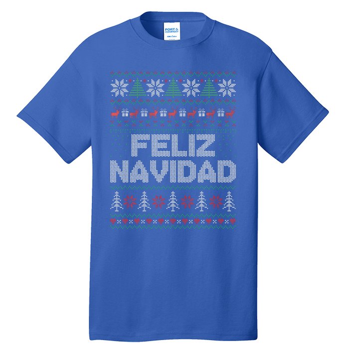 Feliz Navidad Mexican Spanish Funny Christmas Ugly Funny Tall T-Shirt