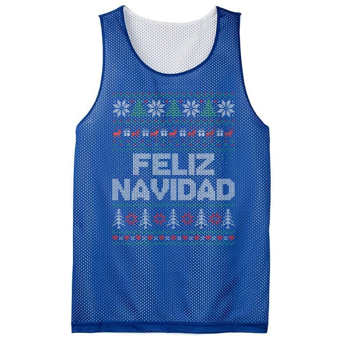 Feliz Navidad Mexican Spanish Funny Christmas Ugly Funny Mesh Reversible Basketball Jersey Tank