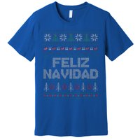 Feliz Navidad Mexican Spanish Funny Christmas Ugly Funny Premium T-Shirt