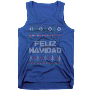 Feliz Navidad Mexican Spanish Funny Christmas Ugly Funny Tank Top