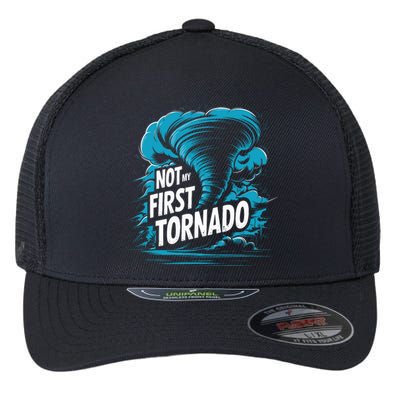 Funny Not My First Tornado Storm Seeker Flexfit Unipanel Trucker Cap