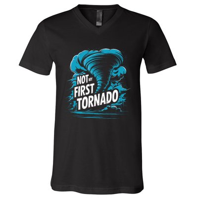 Funny Not My First Tornado Storm Seeker V-Neck T-Shirt