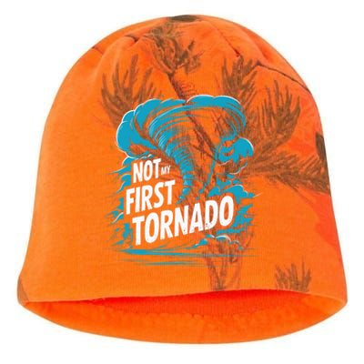 Funny Not My First Tornado Storm Seeker Kati - Camo Knit Beanie