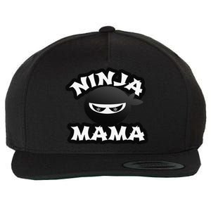 Funny Ninja Mama Multitasking WAHM Baby Birthday New Mom Copy Wool Snapback Cap