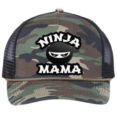 Funny Ninja Mama Multitasking WAHM Baby Birthday New Mom Copy Retro Rope Trucker Hat Cap