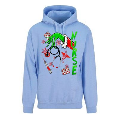 Funny Nurse Merry Christmas Stethoscope Nurses Xmas Pajamas Unisex Surf Hoodie