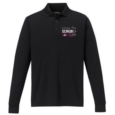 Funny Nurse Nursing Medical Cna Nurses Gift Performance Long Sleeve Polo