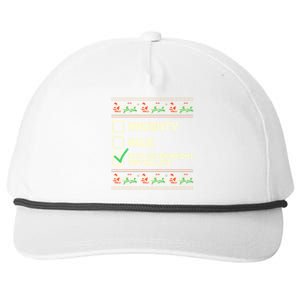 Funny Naughty Nice On A Government Watch List Christmas Xmas Sweatshirt Snapback Five-Panel Rope Hat