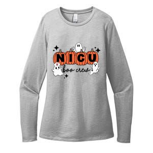 Funny Nicu Nurse Halloween Nicu Boo Crew Nicu Nurse Womens CVC Long Sleeve Shirt