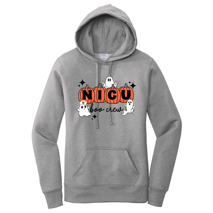 Funny Nicu Nurse Halloween Nicu Boo Crew Nicu Nurse Women's Pullover Hoodie