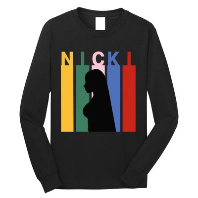 First Name Nicki Personalized I Love Nicki Girl Long Sleeve Shirt