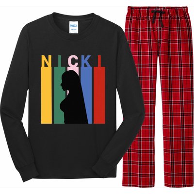 First Name Nicki Personalized I Love Nicki Girl Long Sleeve Pajama Set