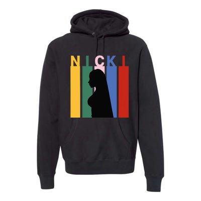 First Name Nicki Personalized I Love Nicki Girl Premium Hoodie